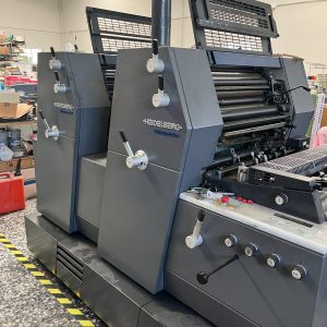 Máquina de impresión offset Heidelberg Printmaster 2 colores - Maquinaria Gráfica Montijo